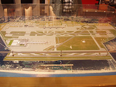 Maqueta de la ampliación del aeropuerto del Prat